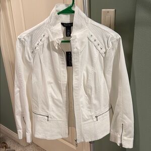 WHBM white spring jacket. Size 12  NWT